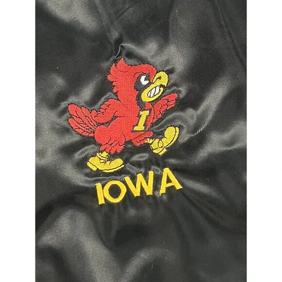 Vintage 70-80s ISU Iowa State Cyclones Locker Line Satin Jacket Size XL NWT Rare - Picture 3 of 14